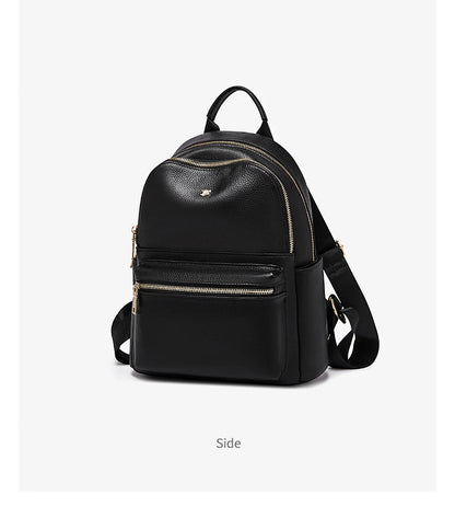 FOXER Brand  Women Cute Fashion Backpack Lady Leather +Microfiber Simple Travel School Bag Book Purse Quality Soft Daypack Gift
