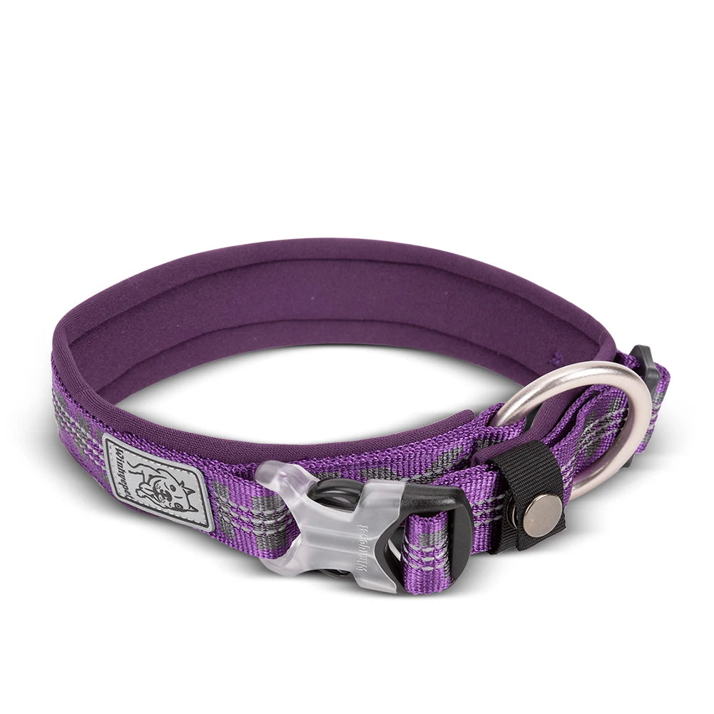 TRUELOVE Pet Collar Best Neoprene Padded 3M Reflective Dog Collar for Large Medium Small Bonus Dog Tracker Tag Feature YC1854
