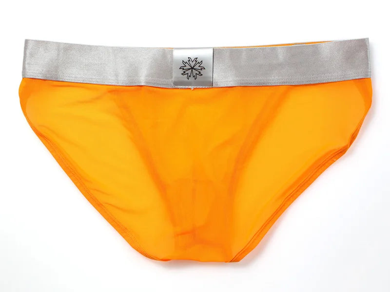 BRAVE PERSON Sexy Transparent Men's Briefs - Breathable Mesh Low-Waist Underwear for Ultimate Comfort