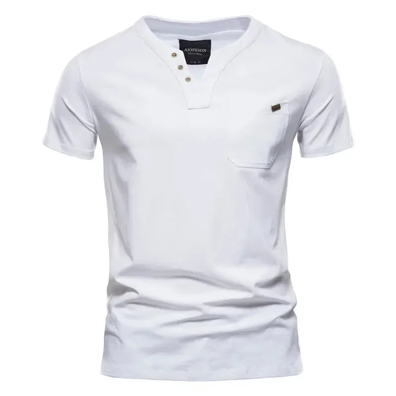 AIOPESON Cotton V-Neck T-Shirts - ShopHub