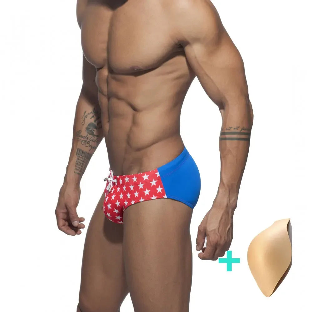 UXH Sexy Men's Low Waist Swim Briefs - ShopHub