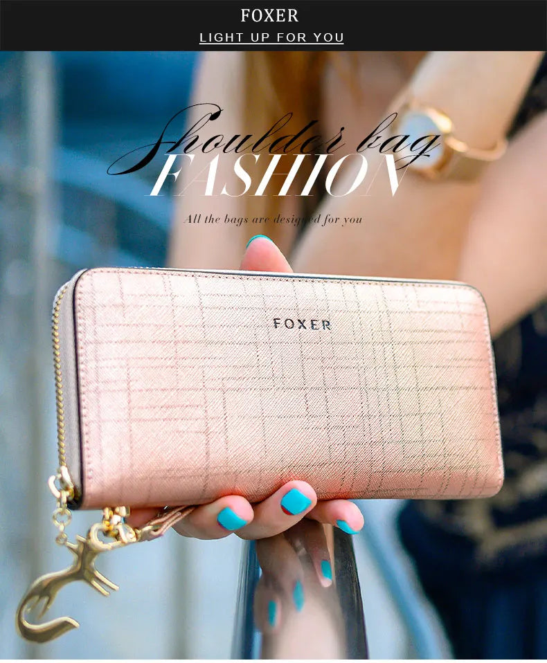 FOXER Women's Split Leather Wallet