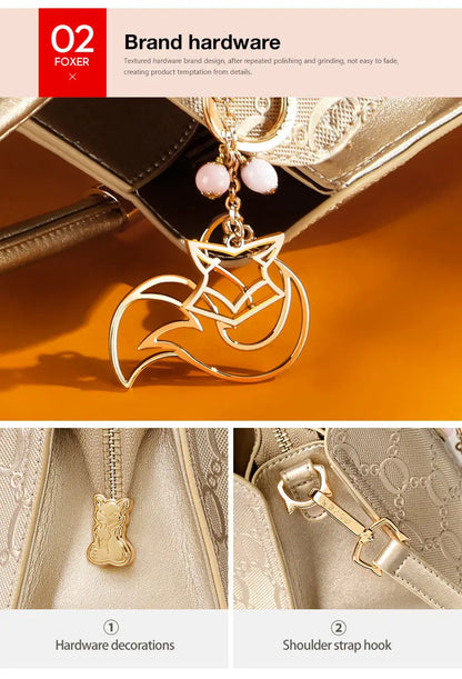 FOXER Split Leather Monogram Handbag