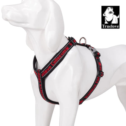 Truelove Dog Harness Reflective No Pull Tactical Military Training Design Neoprene Padded Comfort Mesh Adjustable TLH6371