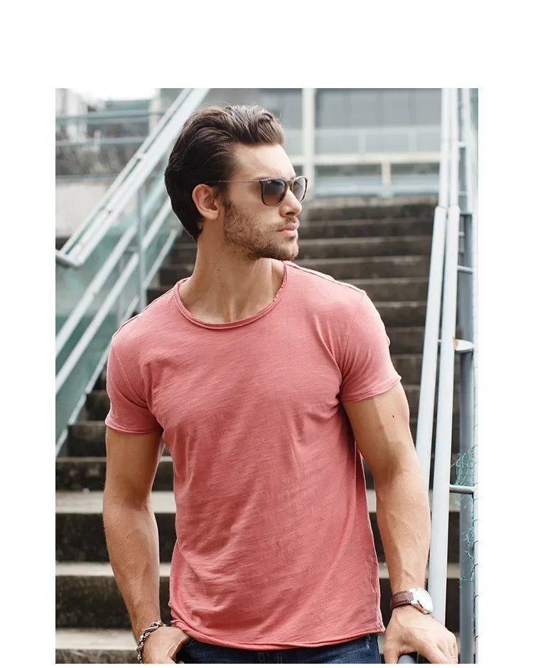 AIOPESON 100% Cotton Casual Soft Fitness T-Shirts - ShopHub