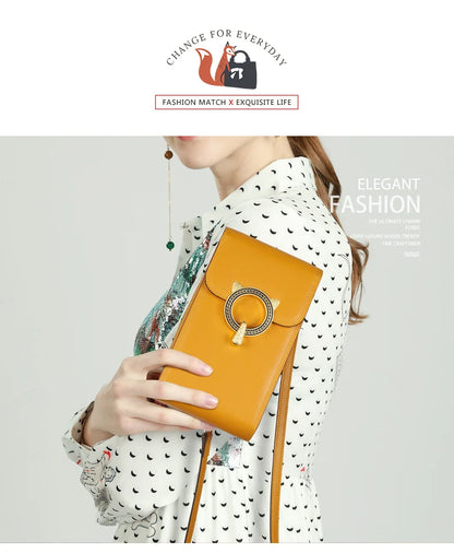 FOXER Split Leather Crossbody Bag