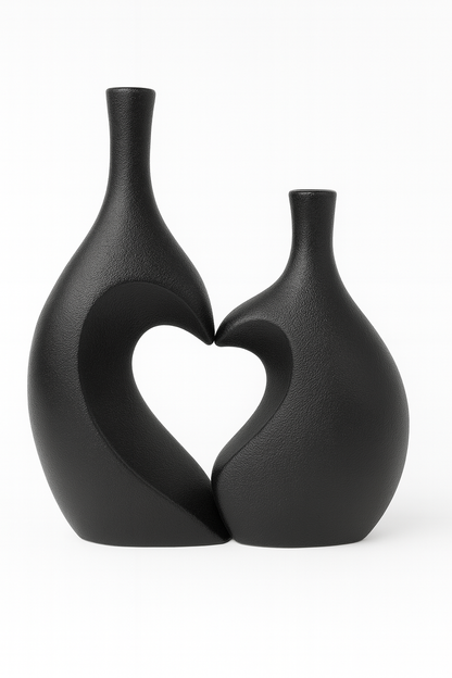 Frankly Cotton Heart Unity Ceramic Vase Pair Nest & Stem Homewares