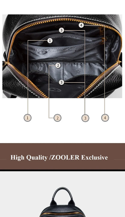 ZOOLER Top Sell Genuine leather Backpack Women Real Leather Travel Bags Style Backpack Soft Skin Female School Girl  Bags MY113