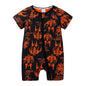 Kids Tales Playful Prints Cotton-Blend Short-Sleeve Baby Romper