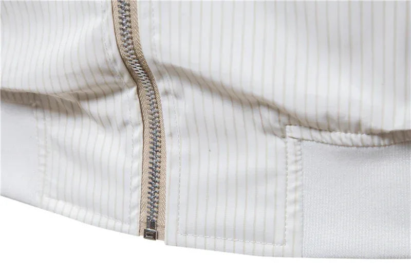 AIOPESON Striped Bomber Jackets - ShopHub