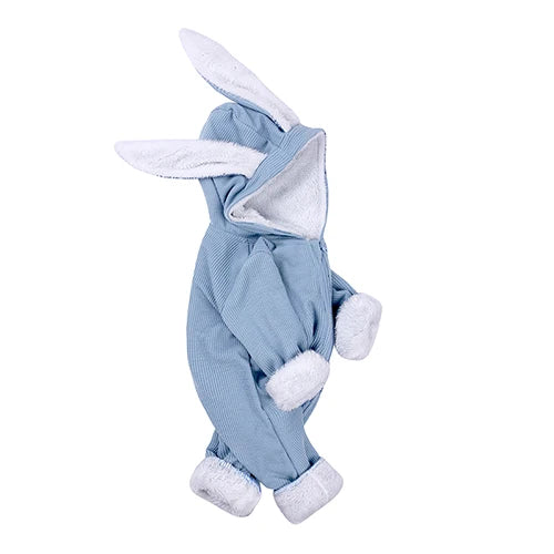 Kids Tales Tiny Trail Cotton-Blend Hooded Zip Baby Romper