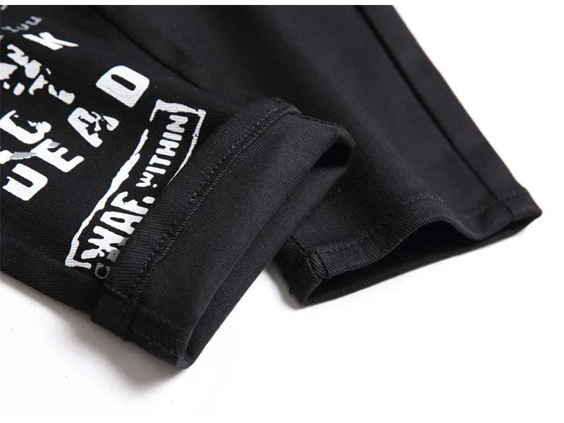 Men's Scotland Red Plaid Tartan Patchwork Jeans - ShopHub