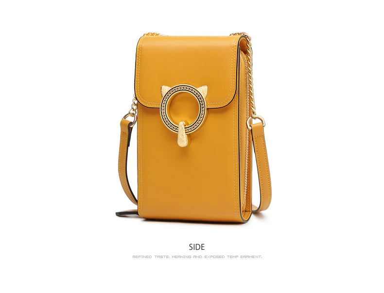 FOXER Split Leather Crossbody Bag