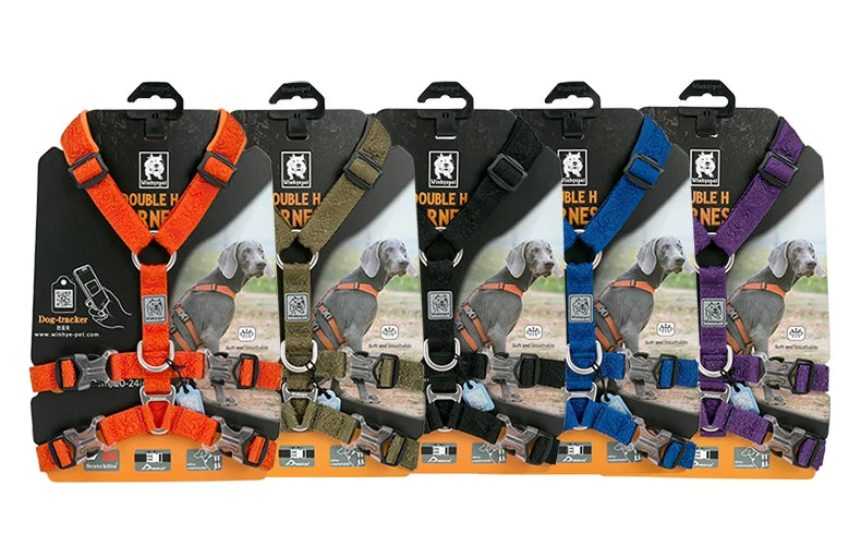 TRUELOVE  Pet Harness Double-H Nylon Personalized Dog Harness NO PULL Reflective Breathable Adjustable YH1803