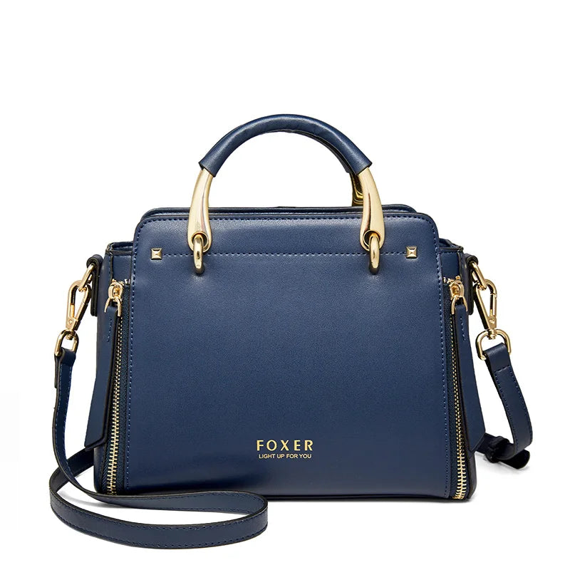 FOXER Split Leather Women's Shoulder Bag