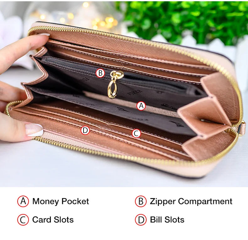 FOXER Women's Split Leather Wallet