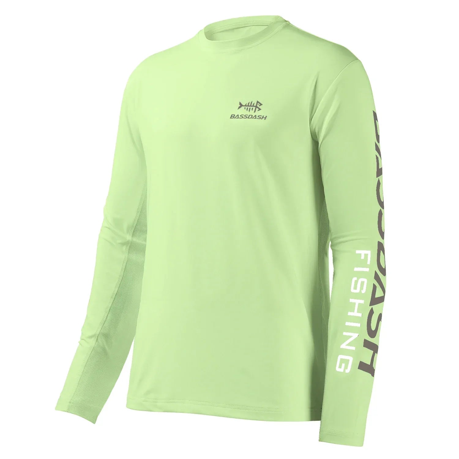 BASSDASH Men's UV Sun Protection Fishing Shirt Apple Green