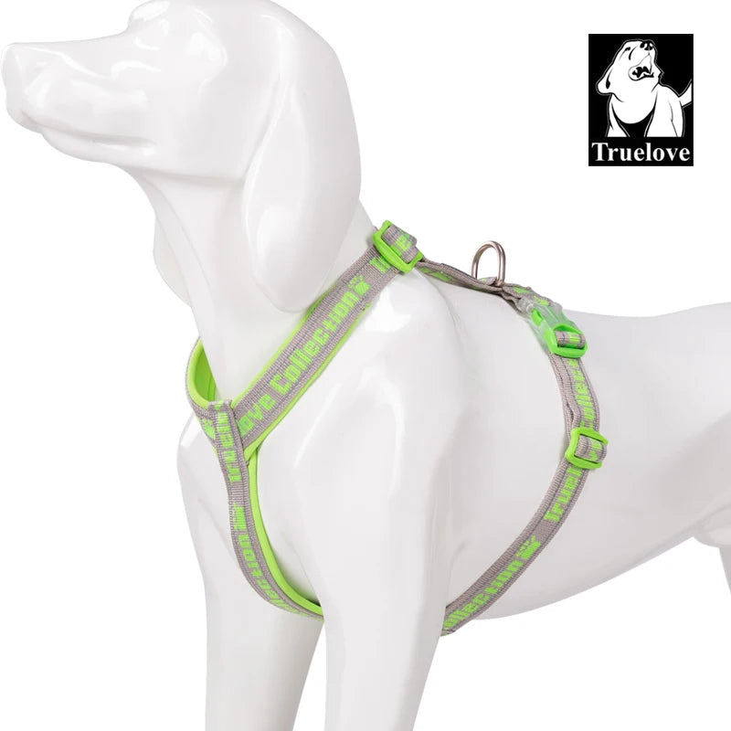 Truelove Dog Harness Reflective No Pull Tactical Military Training Design Neoprene Padded Comfort Mesh Adjustable TLH6371