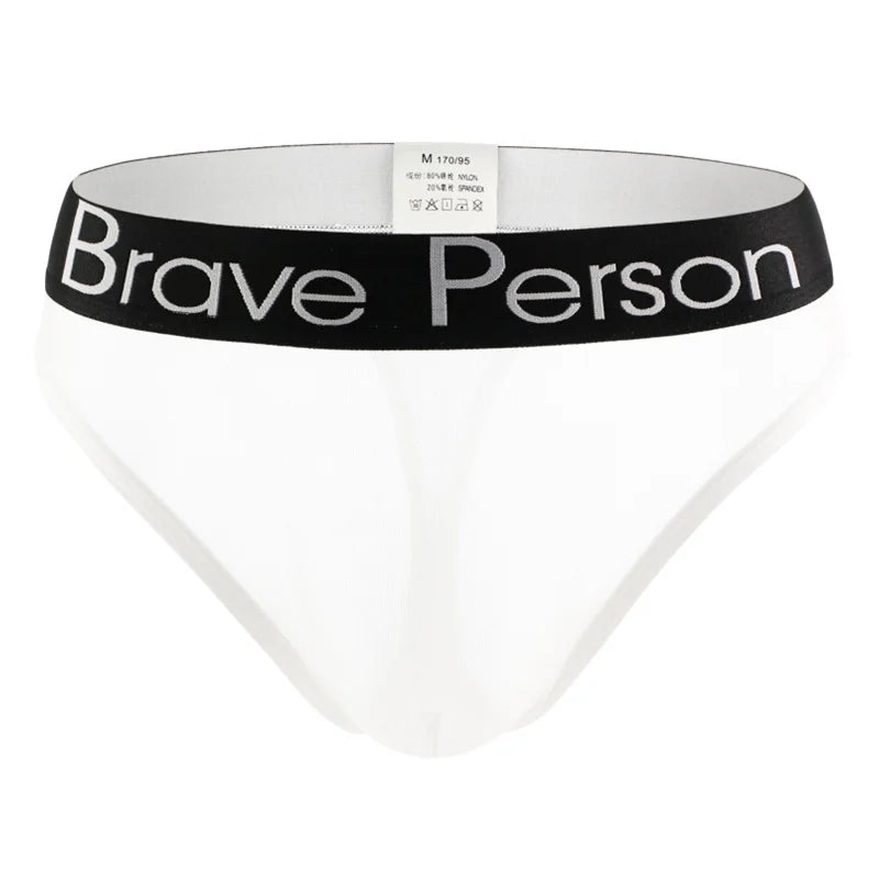 BRAVE PERSON Transparent Men's Briefs - Low-Waist Mesh Gauze Breathable Underwear