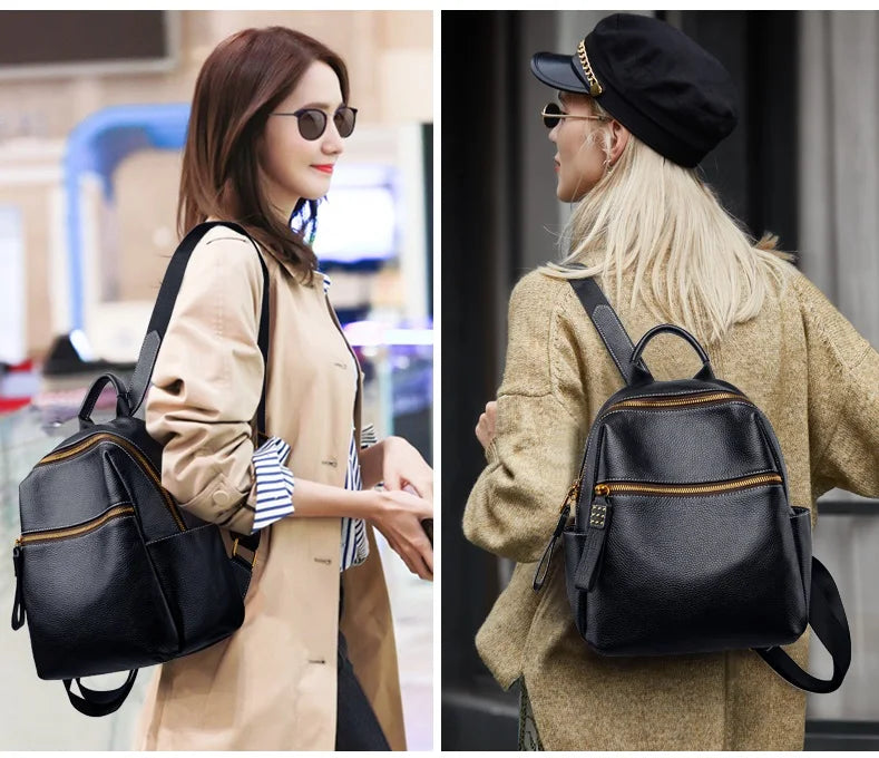 ZOOLER Top Sell Genuine leather Backpack Women Real Leather Travel Bags Style Backpack Soft Skin Female School Girl  Bags MY113