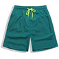 Men's ShopHub NZ swimwear boardshorts with breathable mesh liner and sporty nylon fabric, ideal for surfing and beach activities.