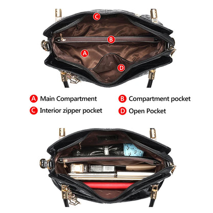 FOXER Women's Natural Cow Leather Handbag
