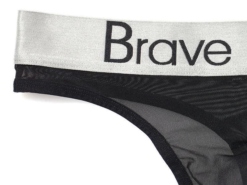 BRAVE PERSON Transparent Men's Briefs - Low-Waist Mesh Gauze Breathable Underwear