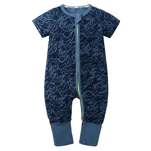 Kids Tales Sunny Adventures Cotton-Blend Double-Zip Baby Romper