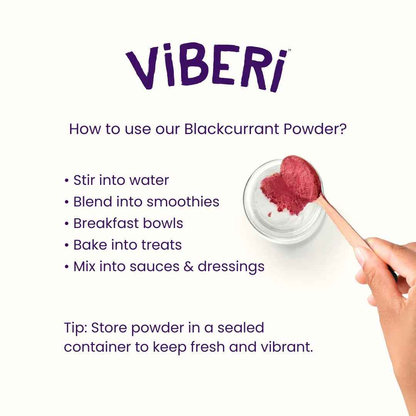 Organic Blackcurrant Powder 450g (Loose Powder)