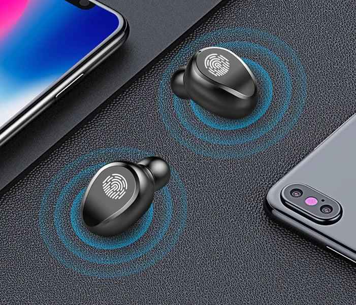 F9 Bluetooth Headphones with Touch Control and Battery Display