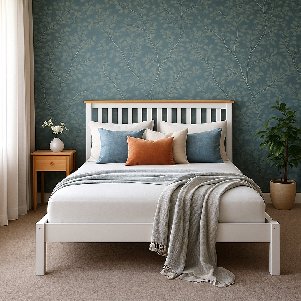 Hayes Solid Pine Bed Frame Double sue-e furniture