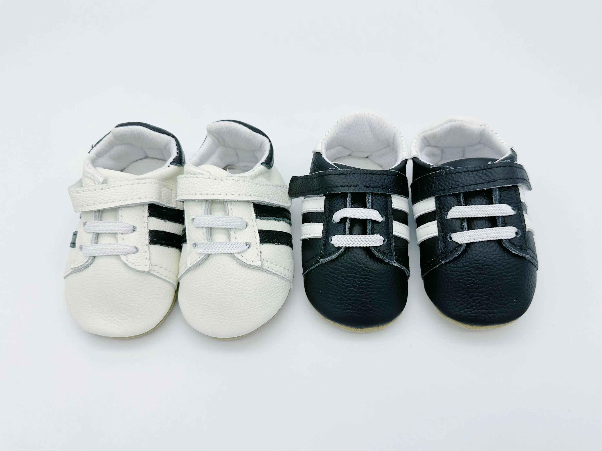 Sporty Black Baby Leather Flat Shoes