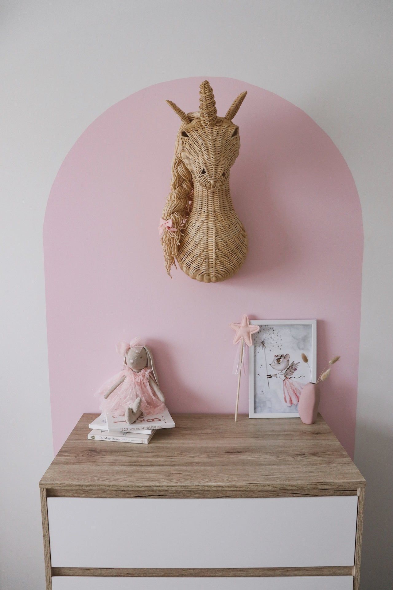 Rattan Unicorn wall mount Inkah Limited