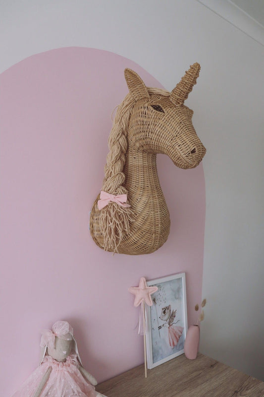 Rattan Unicorn wall mount Inkah Limited