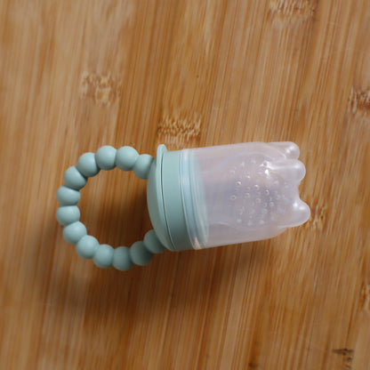 Baby Fruit Feeder  and Tray - Safe Self-Feeding & Teething Relief.