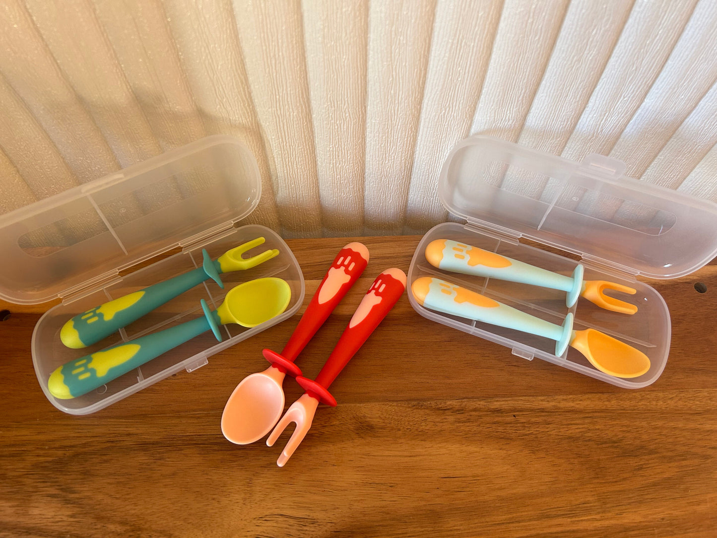 Bendable Baby Fork and Spoon Set - Self-Feeding Utensils