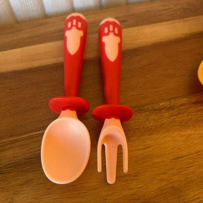 Bendable Baby Fork and Spoon Set - Self-Feeding Utensils