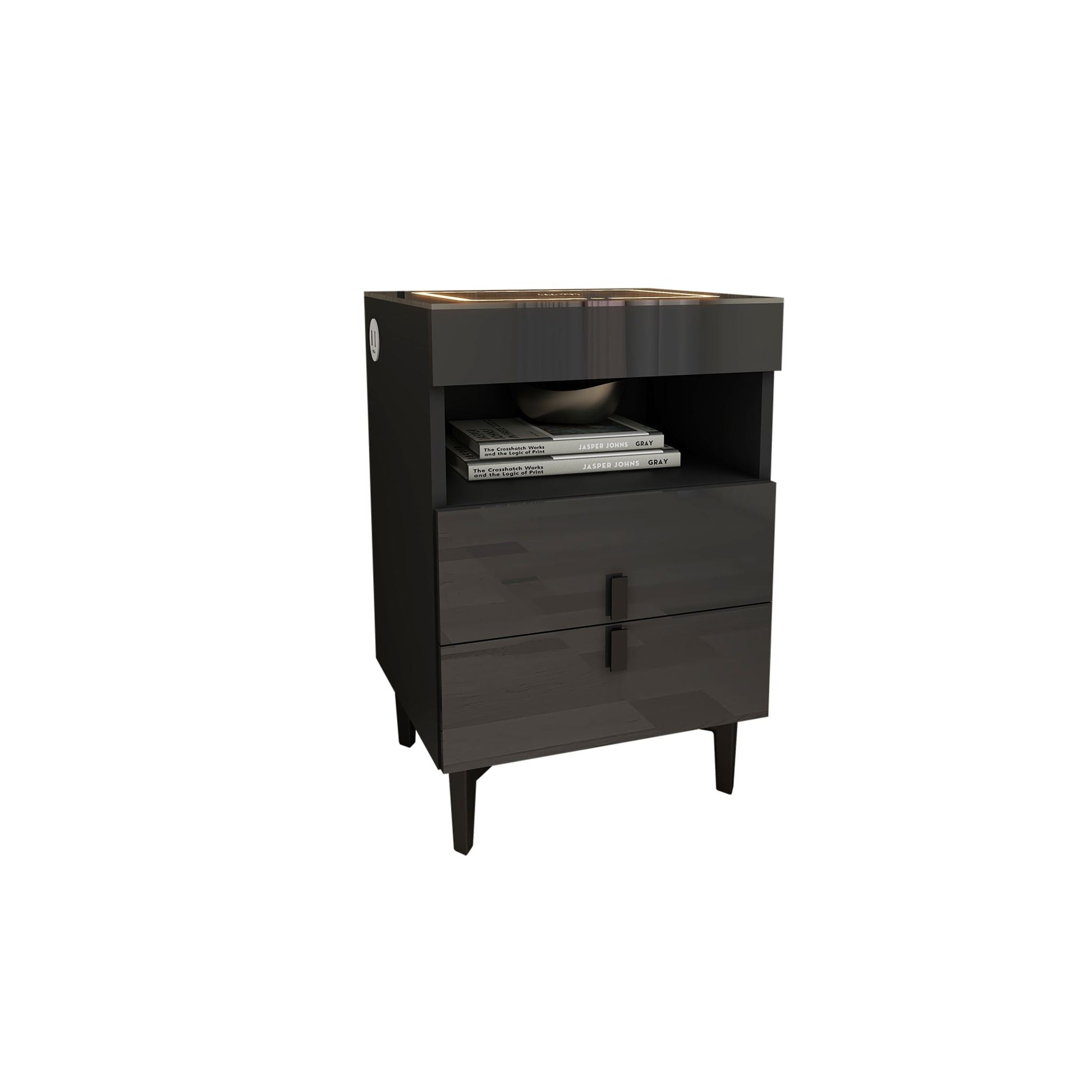 'Nicola' Smart Bedside Table with Intelligent Wireless Charging sue-e furniture
