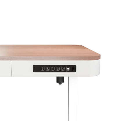 ErgoLift Single Motor Sit Stand Desk with Drawer Maple 1.2m sue-e furniture