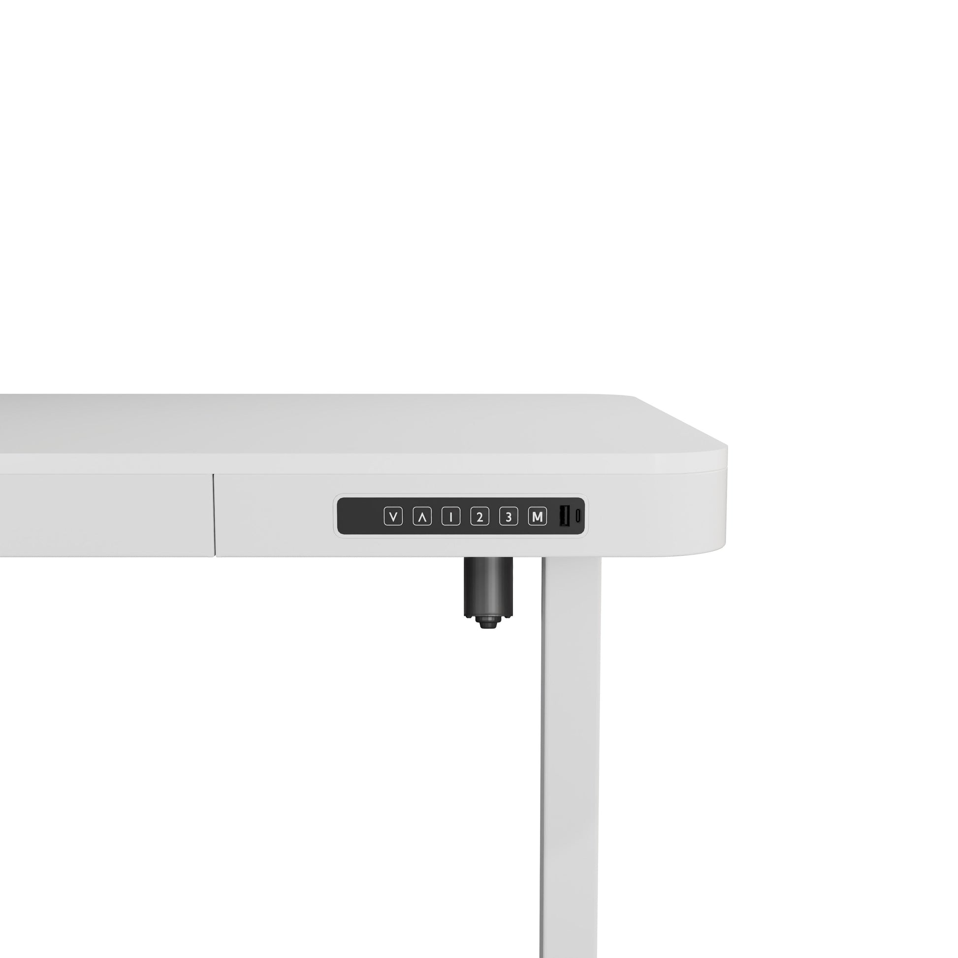 ErgoLift Single Motor Sit Stand Desk with Drawer White 1.2m sue-e furniture