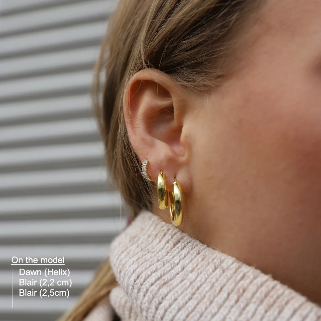 DAWN HELIX HOOP 1CM-1