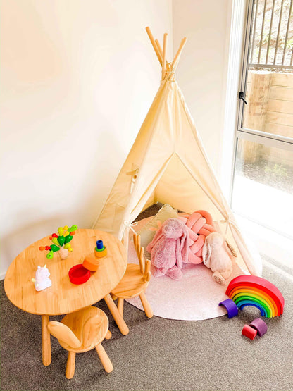 Solid Wood Kids Furniture Zoo Bunny Chair