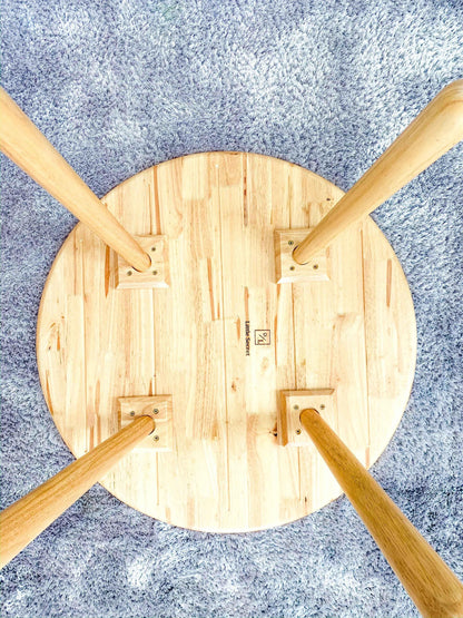 Solid Wood Kids Furniture Zoo Round Table