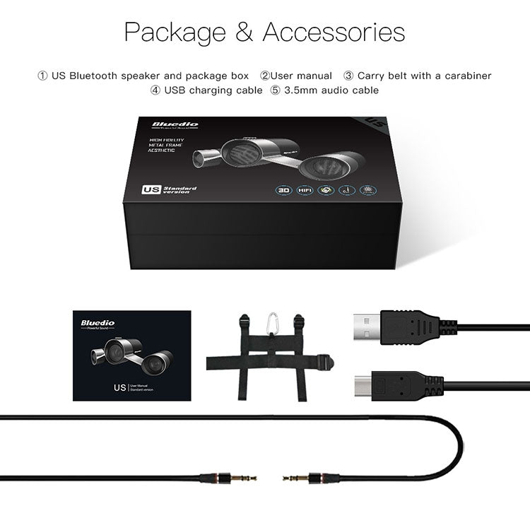 Bluedio US Wireless Bluetooth Satellite Speaker System with Mic