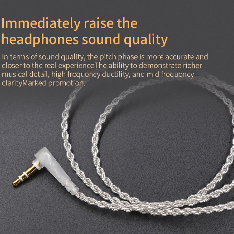 KZ 8 Pin Oxygen-free Copper Silver Plated Upgrade Cable for Most MMCX Interface Earphones