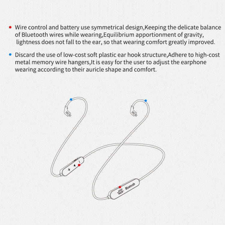 KZ Waterproof High Fidelity Bluetooth Upgrade Cable for KZ ZSN Earphones