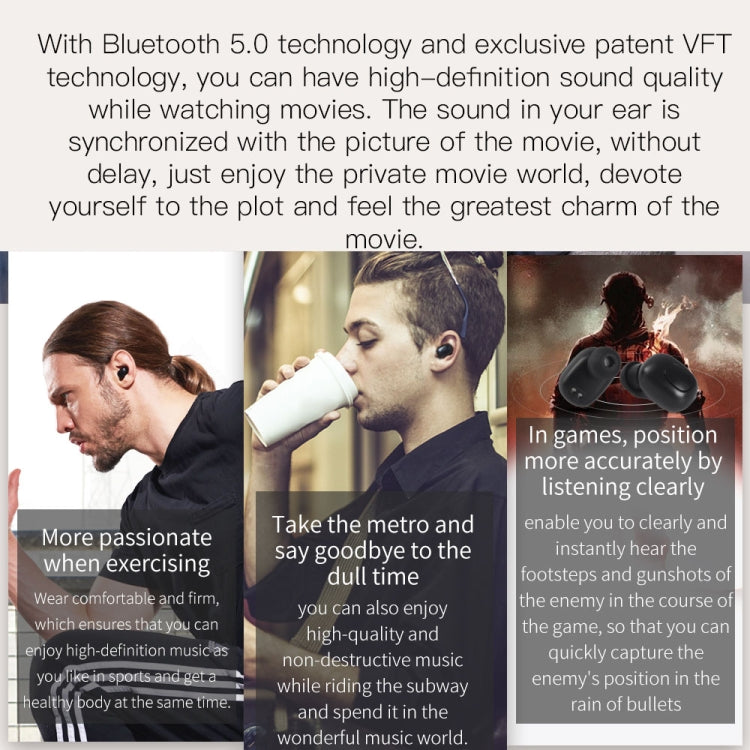 Bluedio TWS T-elf Bluetooth Version 5.0 In-Ear Bluetooth Headset with Headphone Charging Cabin