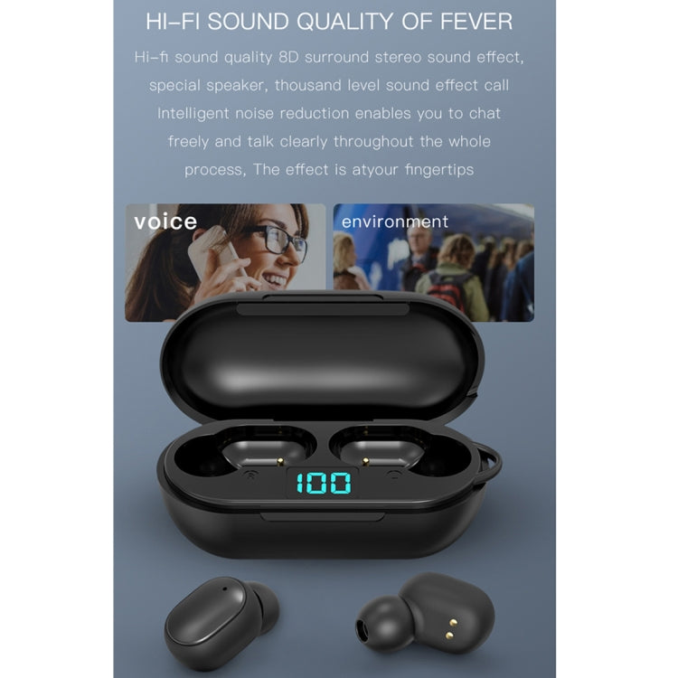 H6 TWS Bluetooth 5.0 Wireless Bluetooth Earphone with Digital Display & Charging Box, Support for Siri & HD Calls