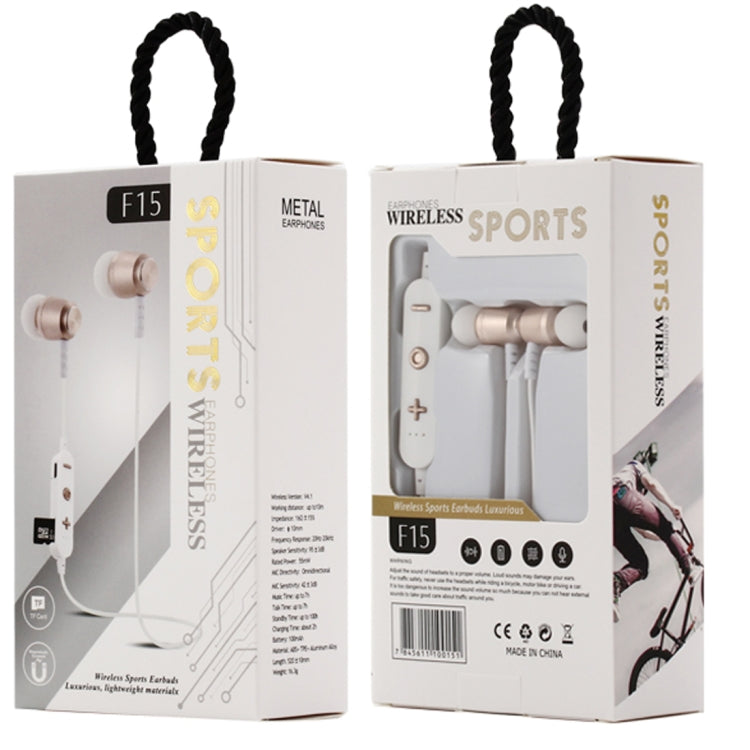 F15 Bluetooth 4.2 Hanging Neck Design Bluetooth Headset, Support Music Play & Switching & Volume Control & Answer