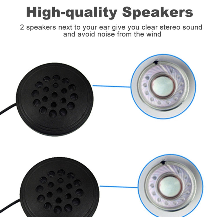 T33 3.5mm Interface Music Call Motorcycle Helmet Wired Headphone, Length: 1.2m